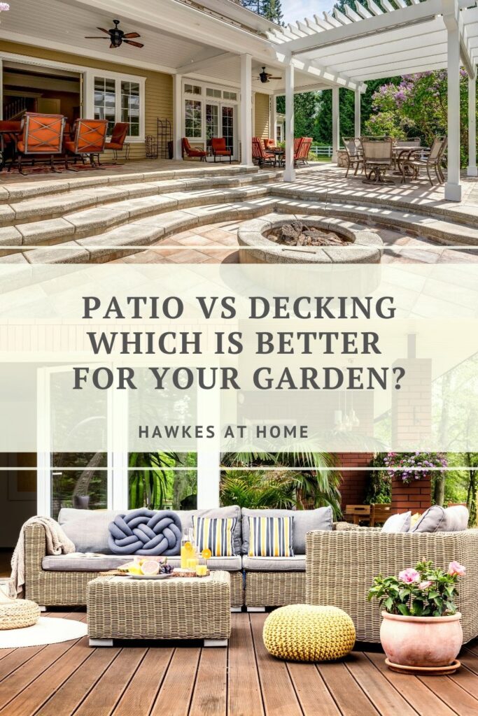 Both have a mulitude of pros and cons so which will win in the battle of Patio Vs Decking?